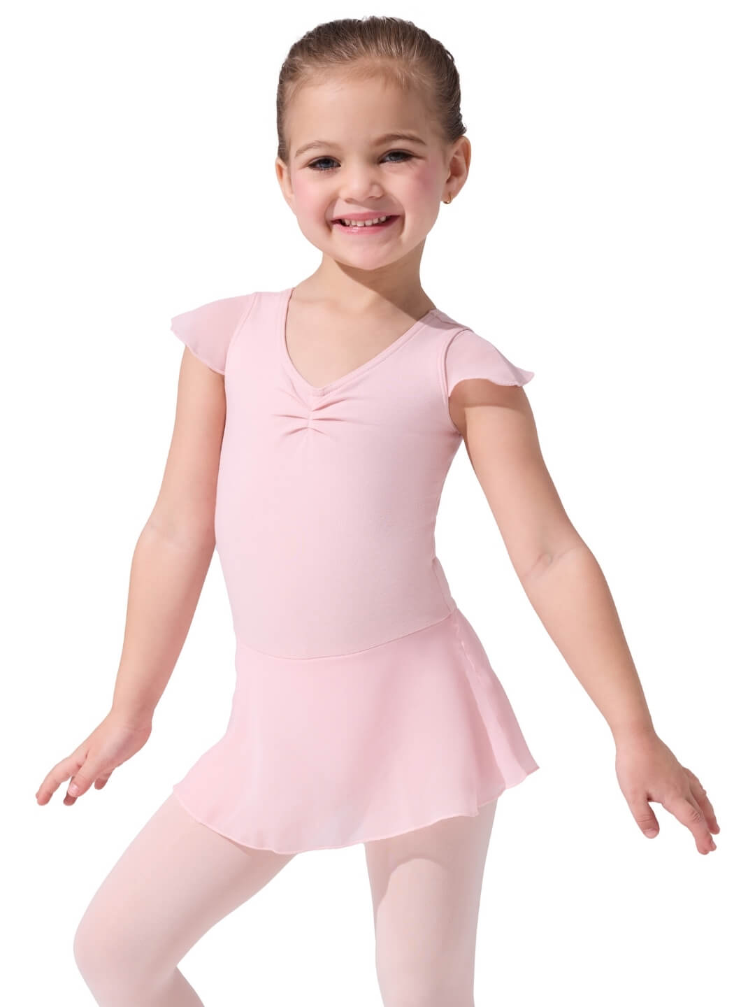 Capezio Girls Flutter Sleeve Dress - Black Capezio Girls Flutter Sleeve Dress - Black
