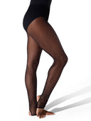 All Over Rhinestone Fishnet Stirrup Tight - Child