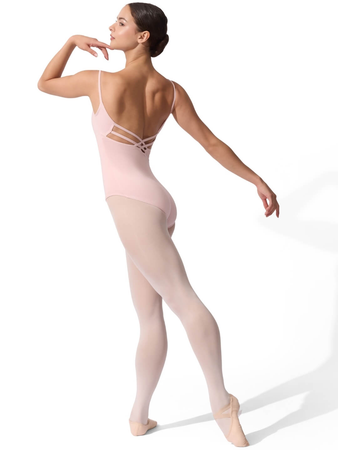 V-Neck Cami Leotard with Criss-Cross Lower Back | Capezio®