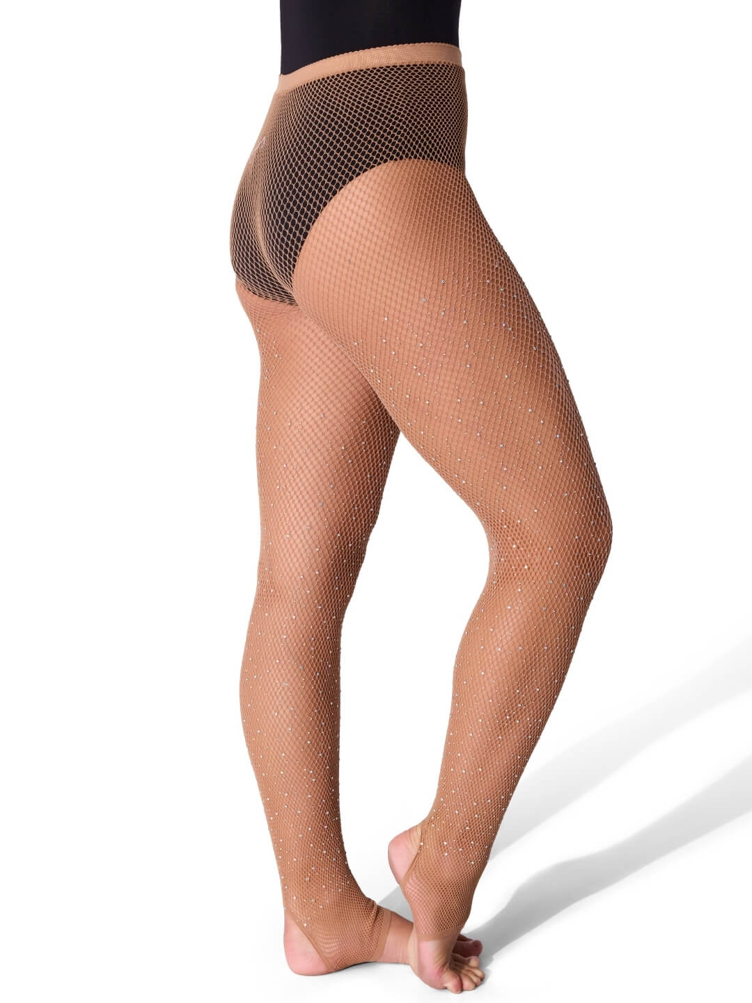 All Over Rhinestone Fishnet Stirrup Tight