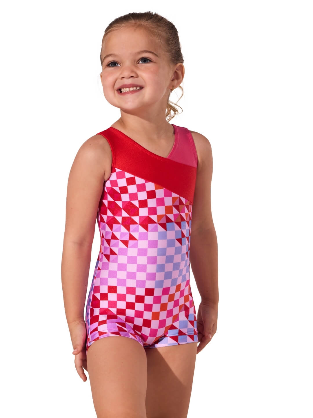 Checked Checkmate Biketard - Child