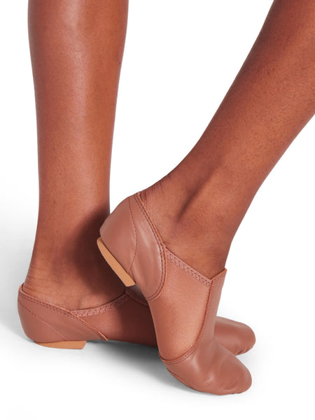 Capezio Leather Caramel Split-Sole Jazz Boots – EJ2 Model – Slip-On Design For Dance & Performance