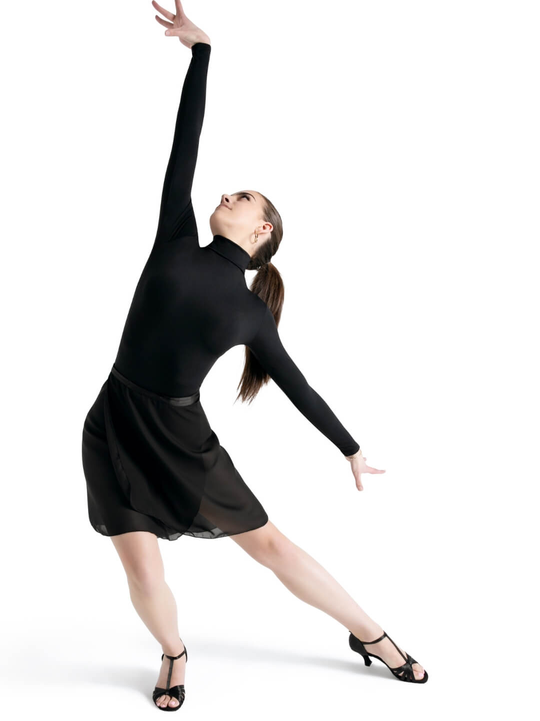 Capezio Adult Georgette Long Wrap Skirt P/S / Black Capezio Adult Georgette Long Wrap Skirt P/S / Black