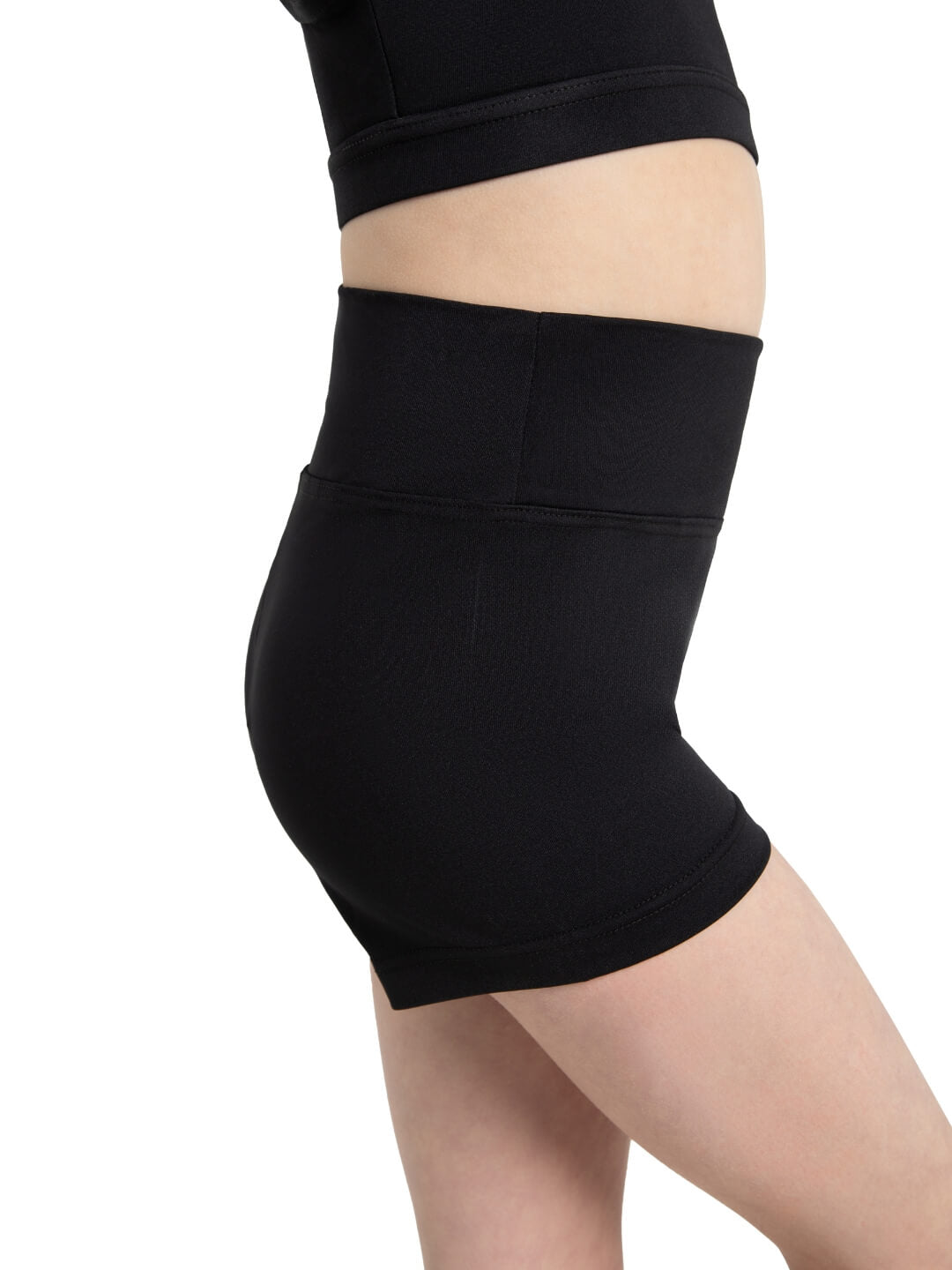 Girls black high waisted shorts online