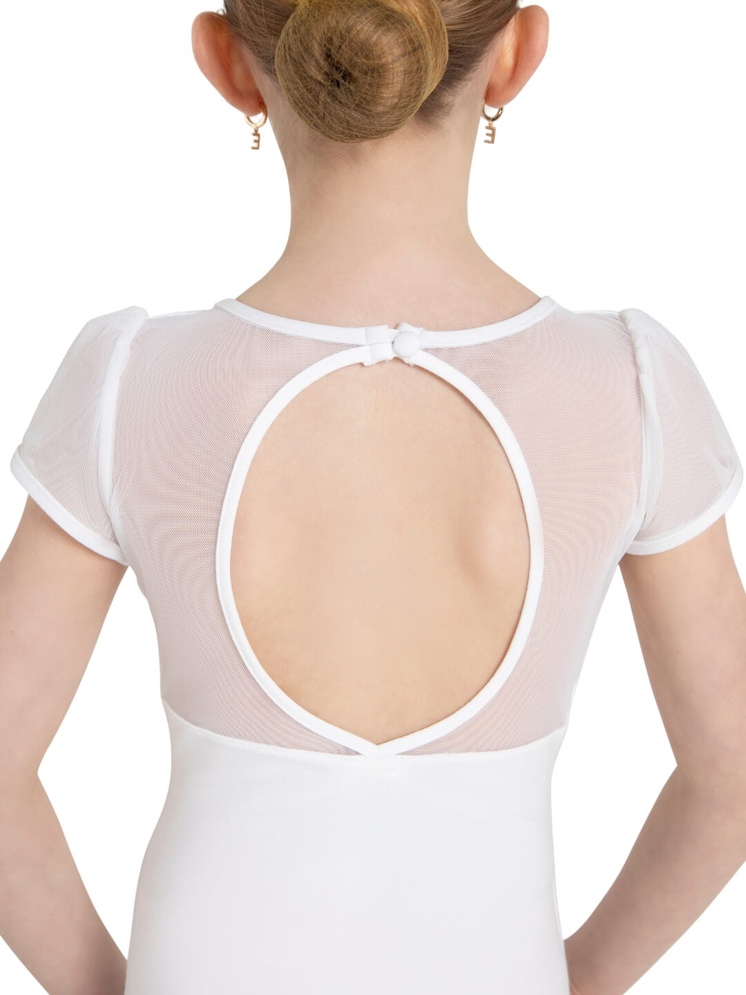 トップス Side open leotard puff-sleeve tops 61H+5usPgyL.jpg