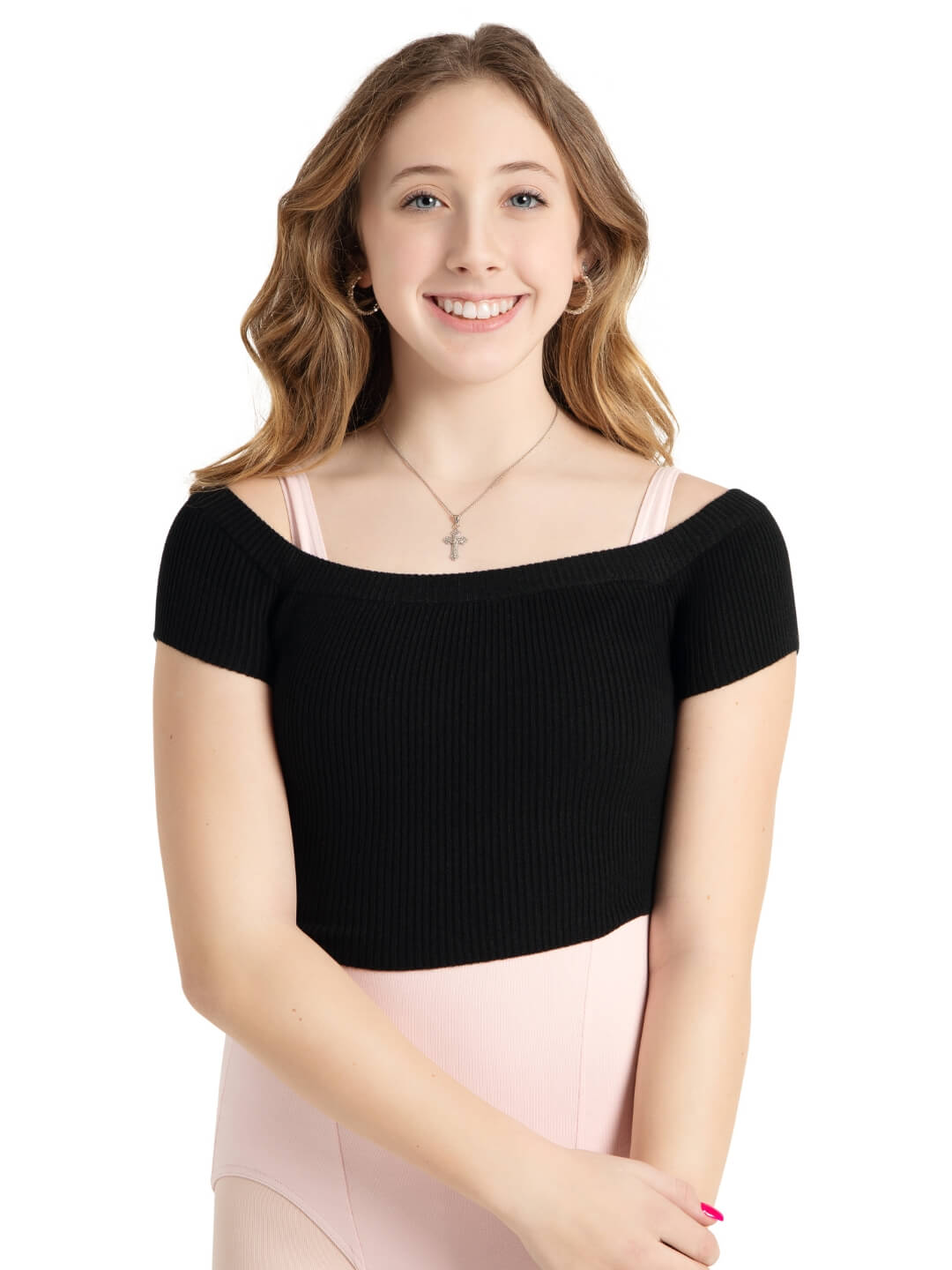 Ribbed Knit Cropped Sweater