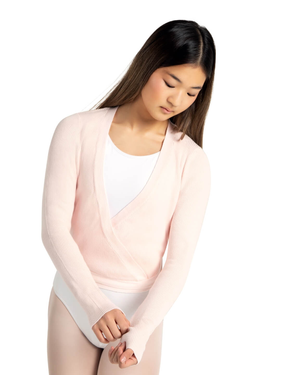 Knit Wrap Sweater with Improved Fit | Capezio®