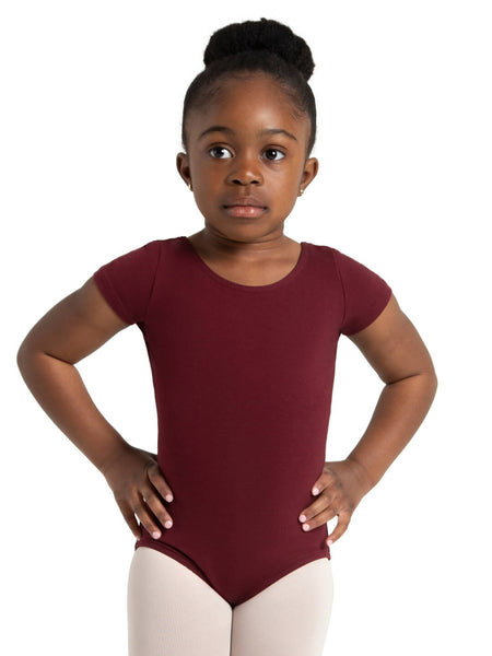 Capezio Black Short Sleeve Leotard Girls Intermediate