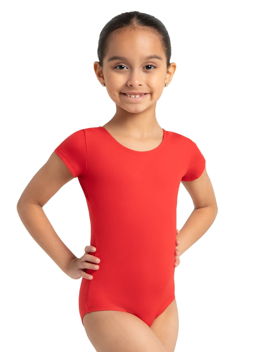 Team Basics Short Sleeve Leotard - Girls