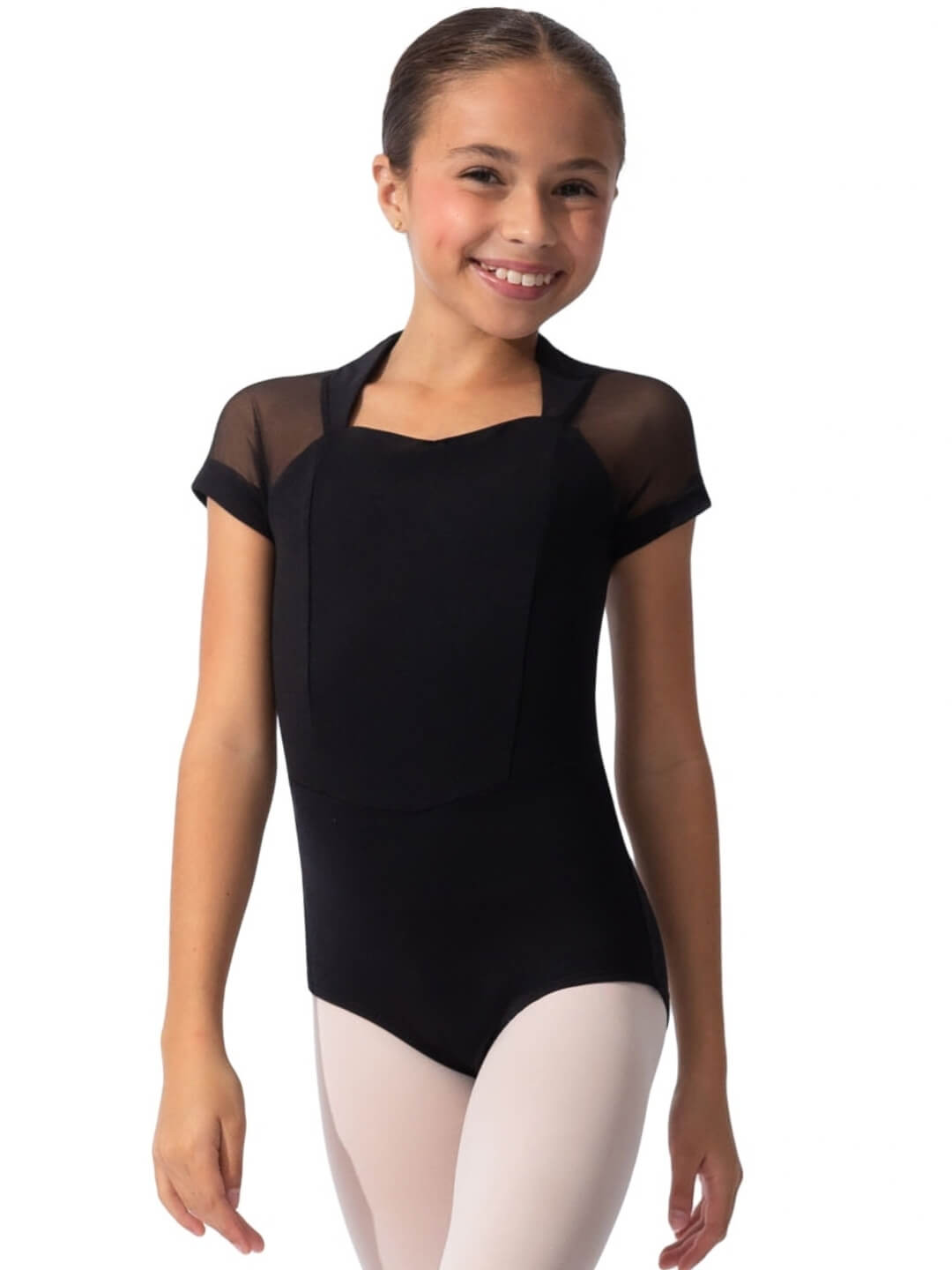 Soft Elegance Corset Short Sleeve Leotard - Tween