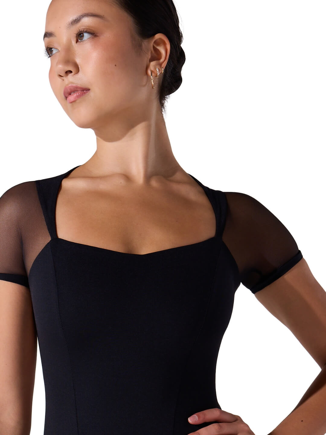 Soft Elegance Corset Short Sleeve Leotard