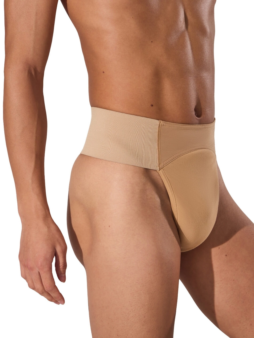 Quilted Cotton Panel Thong Dance Belt