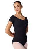 Studio Collection Dual Pinch Cap Sleeve Leotard With Princess Seams
