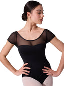Studio Collection Mesh Yoke SS Leotard
