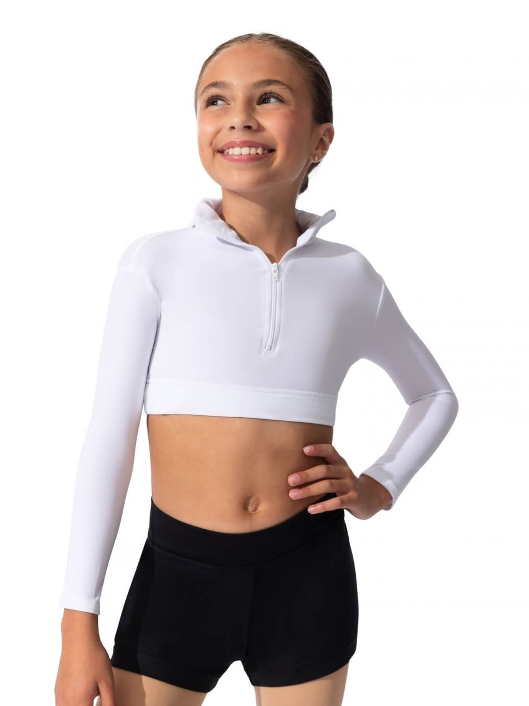Team Basics Turtleneck Long Sleeve Top - Girls