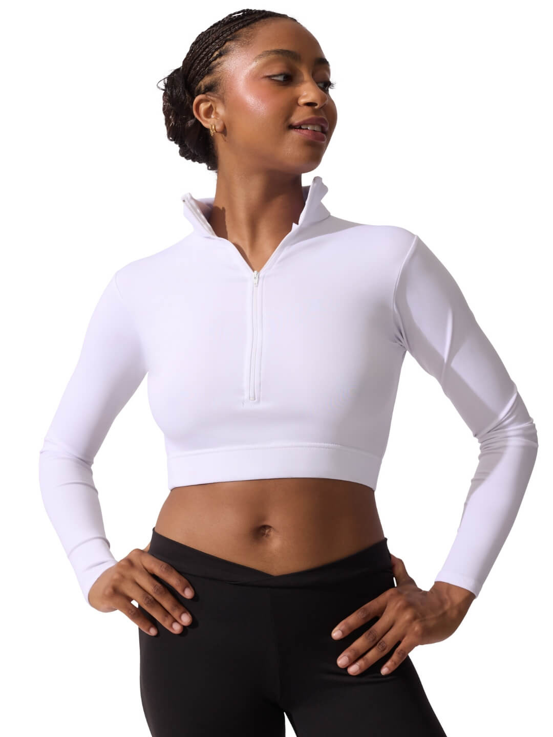 トップス conp Turtle Neck Long Sleeve Crop Top | Capezio®