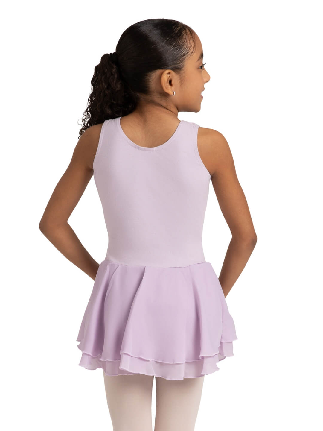 Children s Flowy Double Layer Skirt Tank Dress Capezio