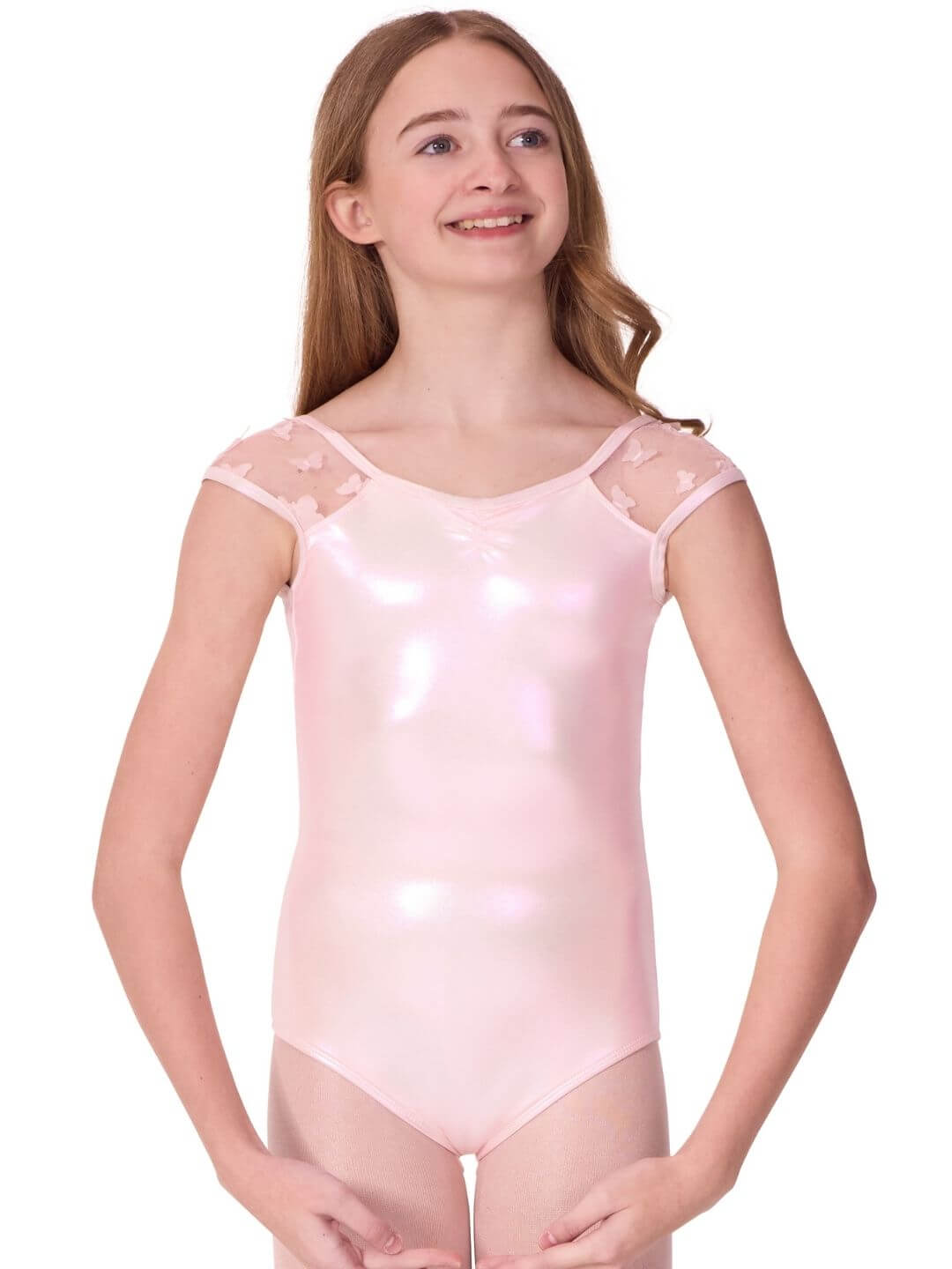 Flutter Glasswing Cap Sleeve Leotard - Child