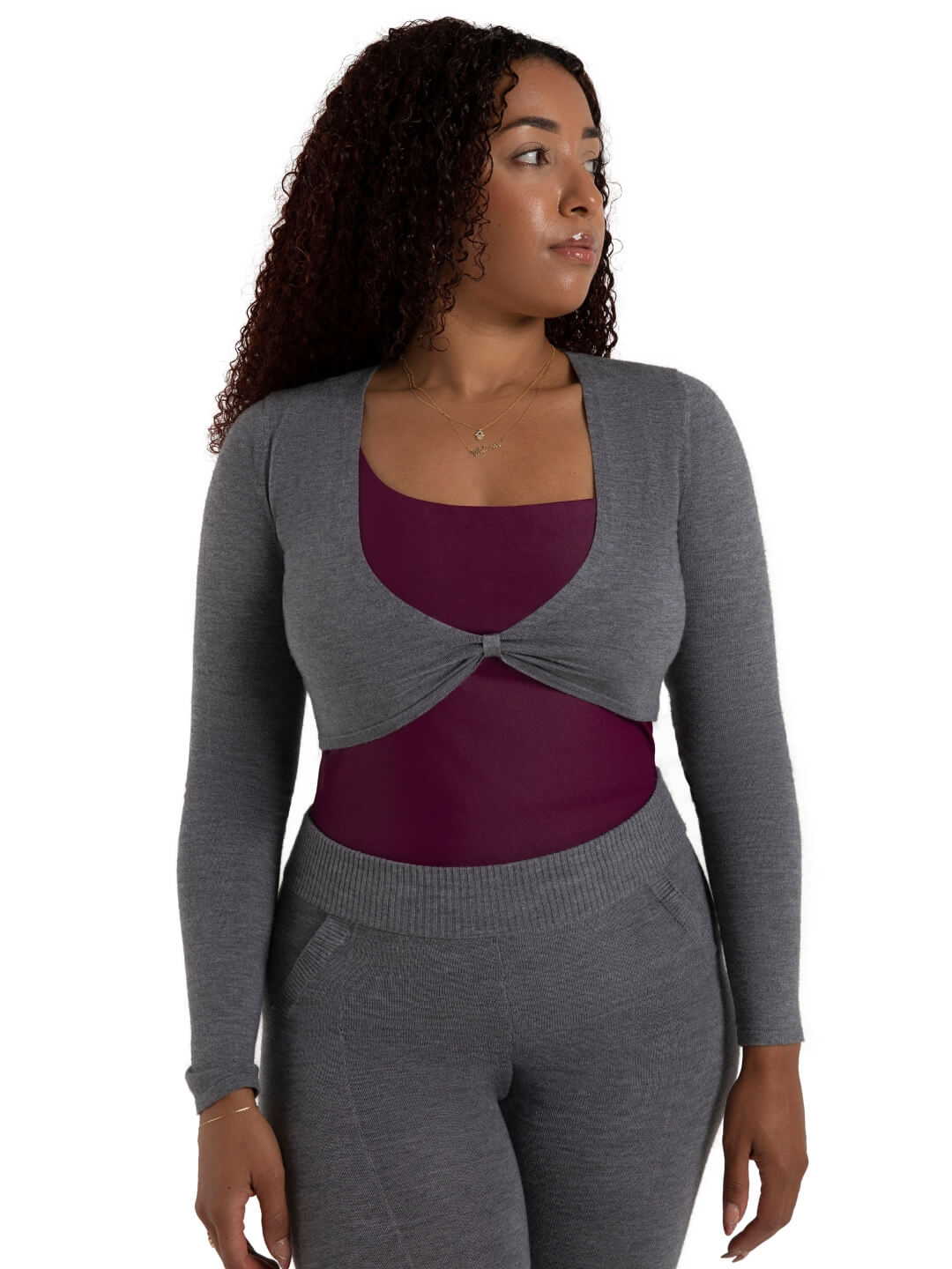 Harmonie Cropped Pinch Sweater