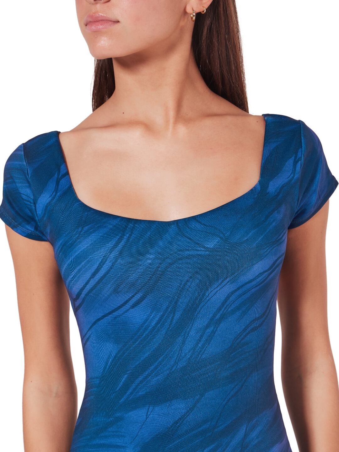 Marbled Haze Portoro Cap Sleeve Leotard