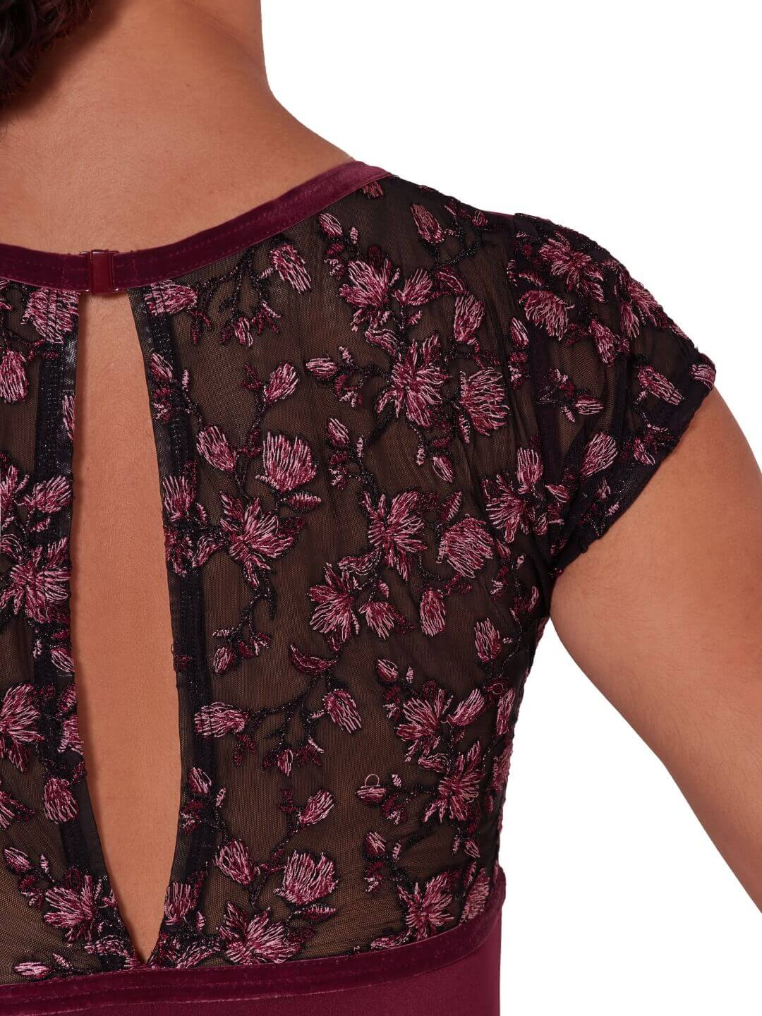 Ornate Romance Fascination Short Sleeve Mesh Leotard