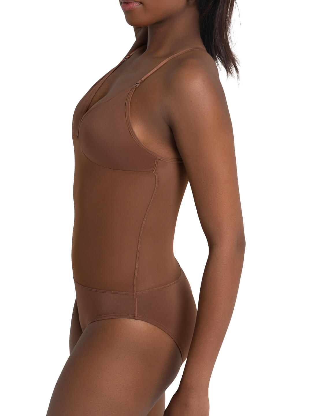 べそ BGBGMaxazria Women's Shiny Seamless Waist Sculptor Bodysuit