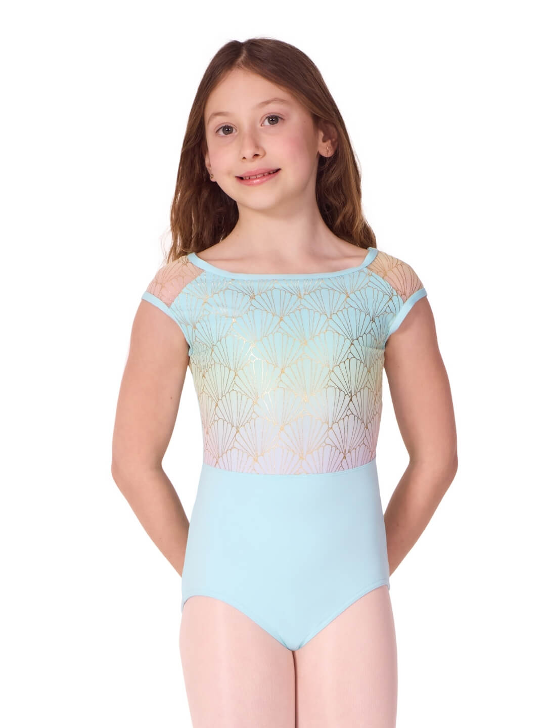Sea Star Pearl Cap Sleeve Leotard - Child