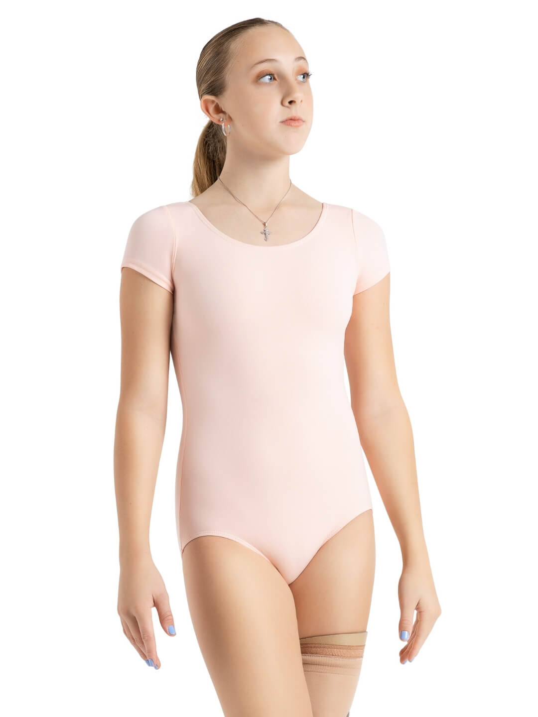 ヨガ・フィットネスその他 BALLESSIMO Pinch Leotard (Short Sleeve/Pale Pink) Capezio Girl's Short Sleeve Leotard | Style: CC400C