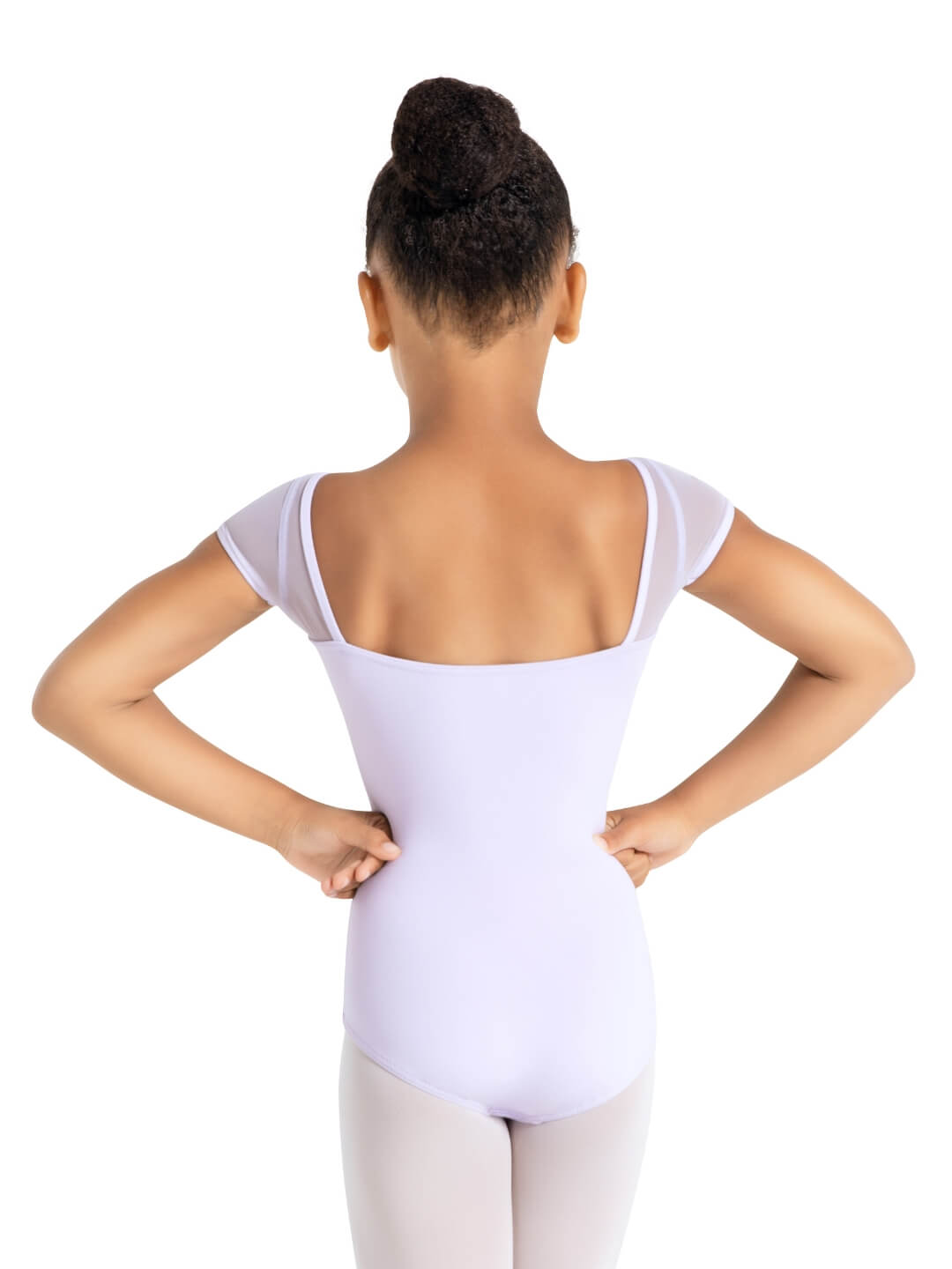 Capezio Studio Collection Mesh Yoke Short Sleeve Leotard Capezio Studio Collection Mesh Yoke Short Sleeve Leotard