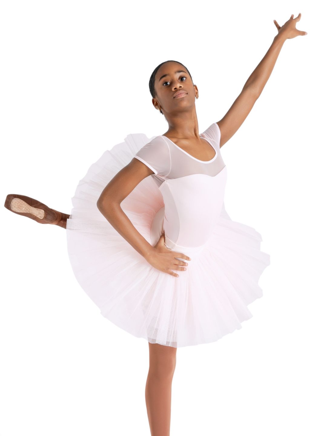 Capezio Studio Collection Mesh Yoke Short Sleeve Leotard Capezio Studio Collection Mesh Yoke Short Sleeve Leotard
