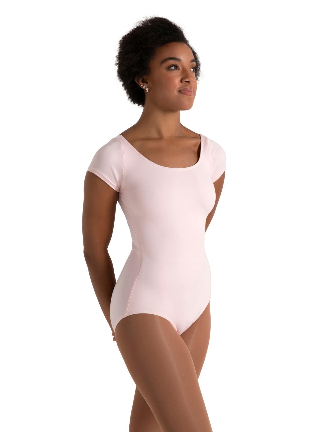 売れ筋商品|||カペジオ カットソー トップス レディース Women's Classics Short Sleeve Leotard Pink Essential Short Sleeve Cotton Leotard | Capezio®