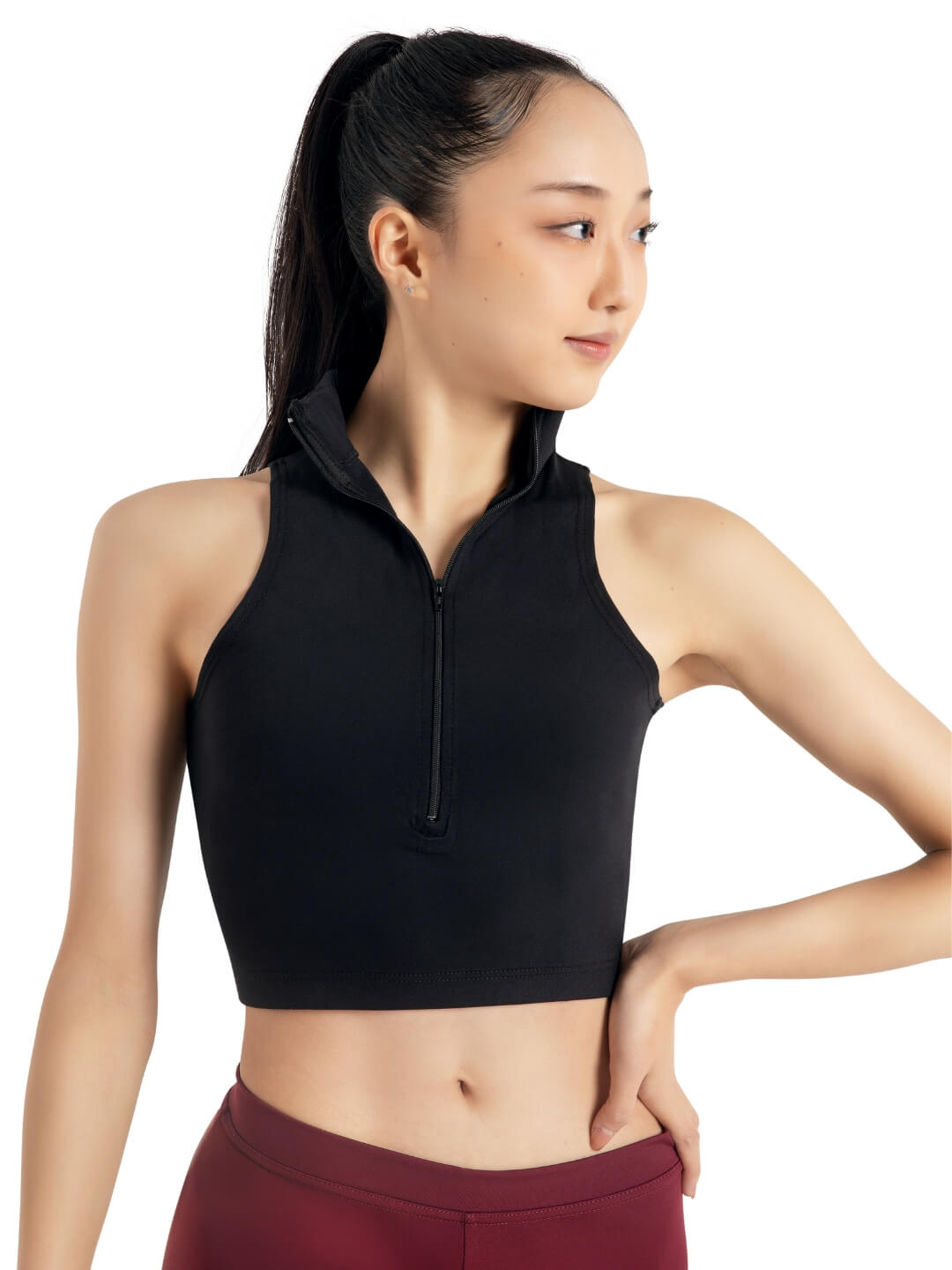 売れ筋商品|||カペジオ カットソー トップス レディース Team Basics Mock Neck Top Black Capezio Team Basics Mock Neck Top | Capezio®